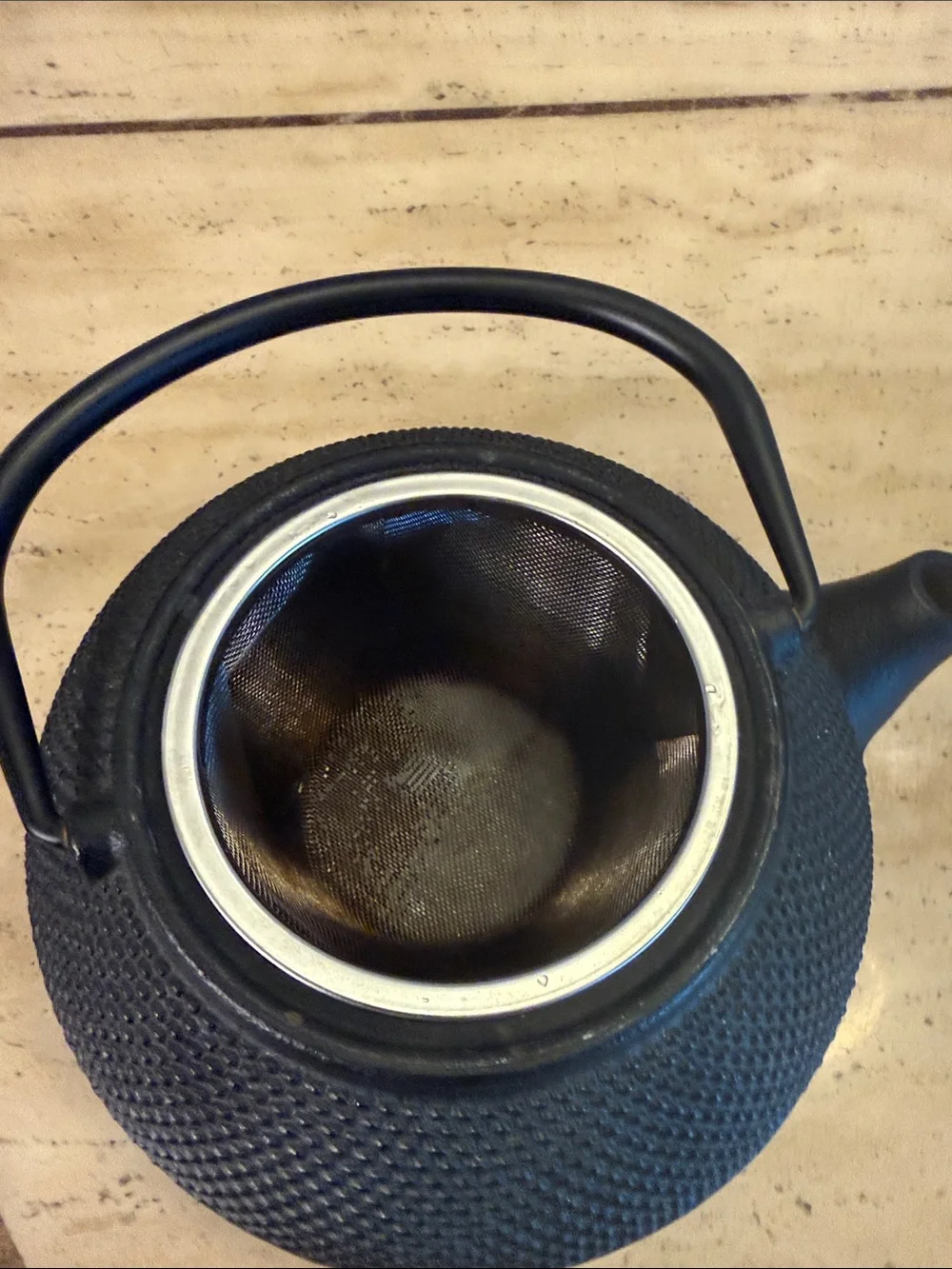 Cast Iron Black Japanese-Style Teapot with Handle